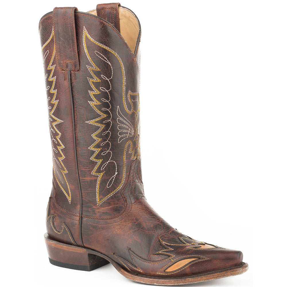 Women's Stetson Mason Leather Boots Handcrafted Brown - yeehawcowboy