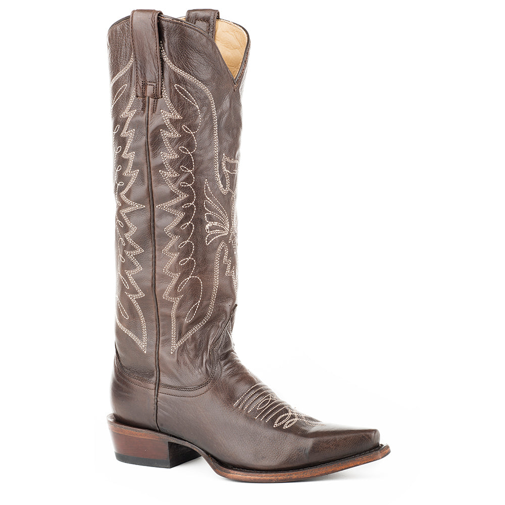 Women's Stetson Marisol Leather Boots Handcrafted Brown - yeehawcowboy