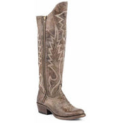 Women's Stetson Cam Boots Round Toe Handmade Brown - yeehawcowboy