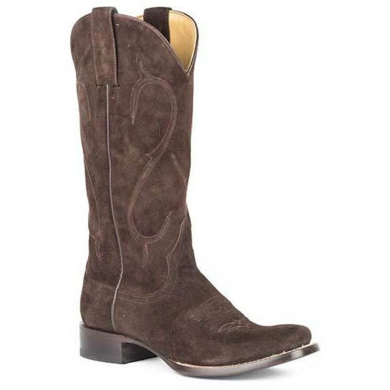 Women’s Stetson Reagan Leather Boots Handcrafted Brown - yeehawcowboy