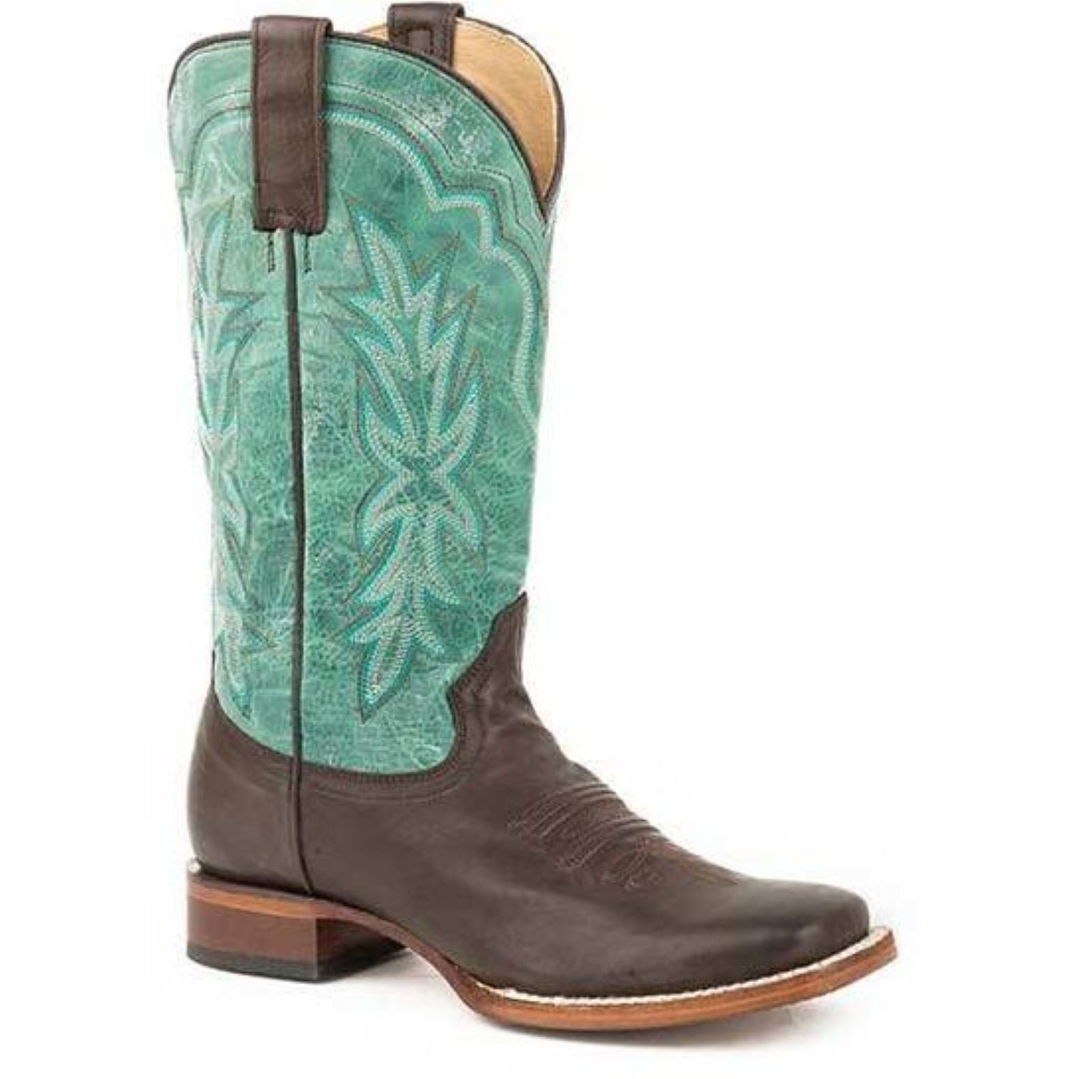 Women's Stetson Jessica Leather Boots Handcrafted Brown - yeehawcowboy