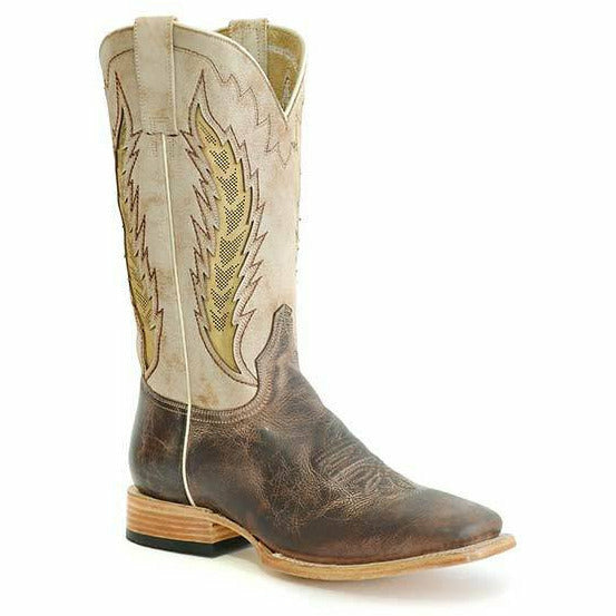 Men's Stetson Airflow Leather Boots Handcrafted Brown - yeehawcowboy
