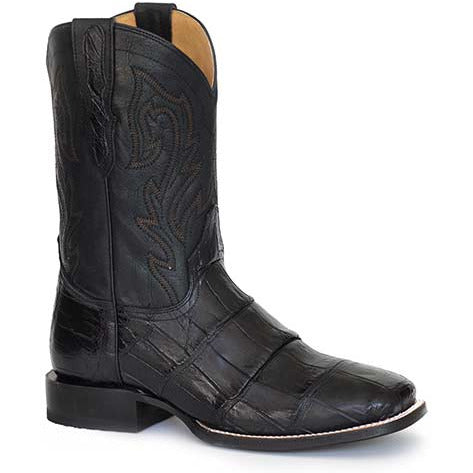 Men's Stetson Alligator Boots Handcrafted Black - yeehawcowboy