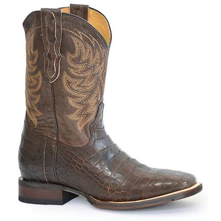 Men's Stetson Aces Alligator Tru-x System Boots Handcrafted Brown - yeehawcowboy
