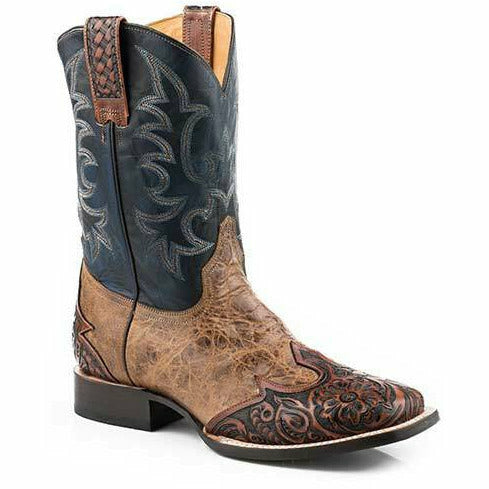 Men's Stetson Diego Leather Boots Handcrafted Tan - yeehawcowboy