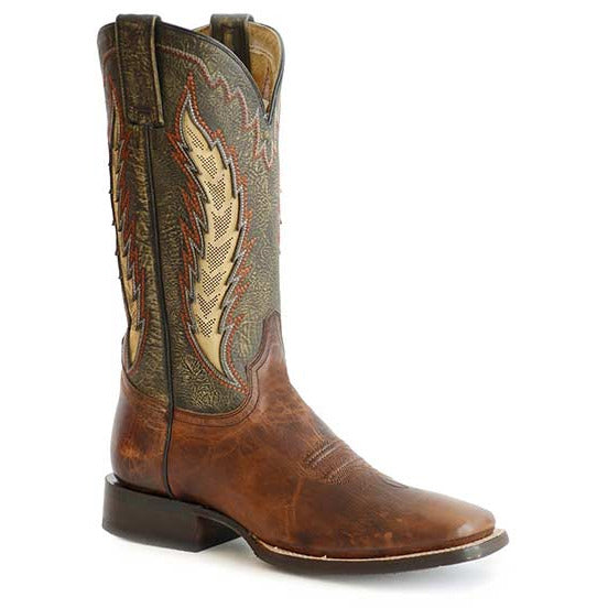 Men's Stetson Airflow Tru-X System Leather Boots Handcrafted Tan - yeehawcowboy