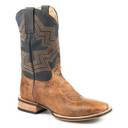 Men's Stetson Goddard  Tru-X System Leather Boots Handcrafted Brown - yeehawcowboy