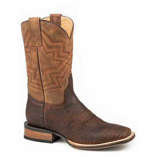 Men's Stetson James Tru-X System Bullhide Boots Handcrafted Brown - yeehawcowboy