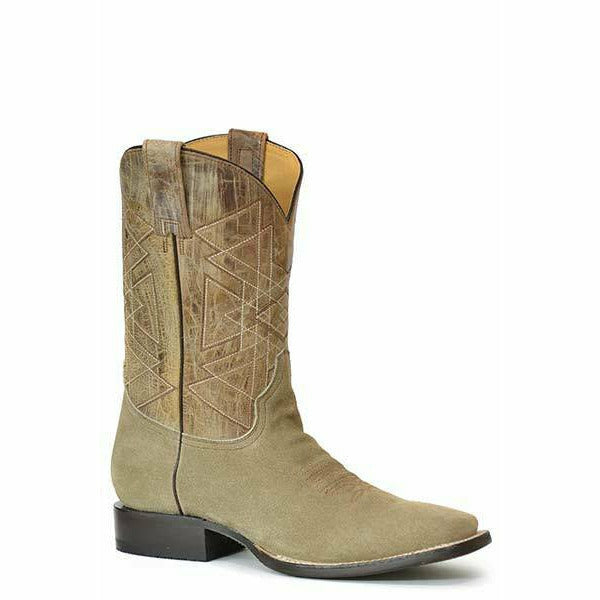 Men's Stetson Grayson Leather Boots Handcrafted Brown - yeehawcowboy