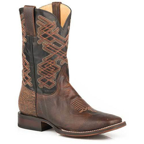 Men's Stetson Tyson Tru-X System Leather Boots Handcrafted Brown - yeehawcowboy