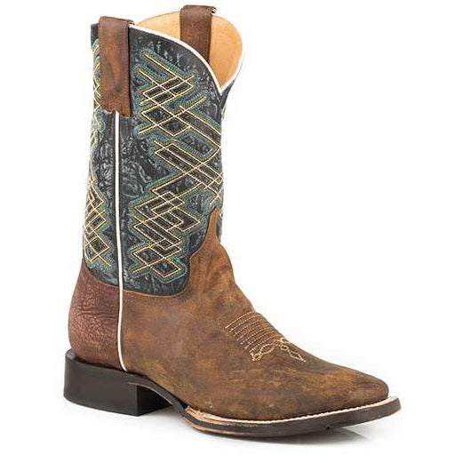 Men's Stetson Rider Tru-X System Leather Boots Handcrafted Brown - yeehawcowboy