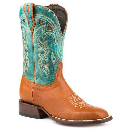 Women's Stetson Ashlee Leather Boots Handcrafted Honey - yeehawcowboy