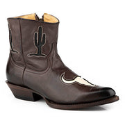 Women's Stetson Tempe Ankle Leather Boots Handcrafted Brown - yeehawcowboy