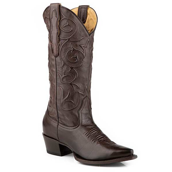 Women's Stetson Callie Boots Handcrafted Chocolate - yeehawcowboy