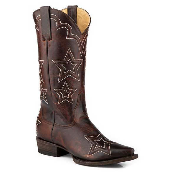 Women's Stetson Cosmo Boots Handcrafted Brown - yeehawcowboy