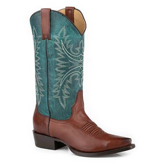 Women's Stetson Freya Boots Handcrafted Brown - yeehawcowboy