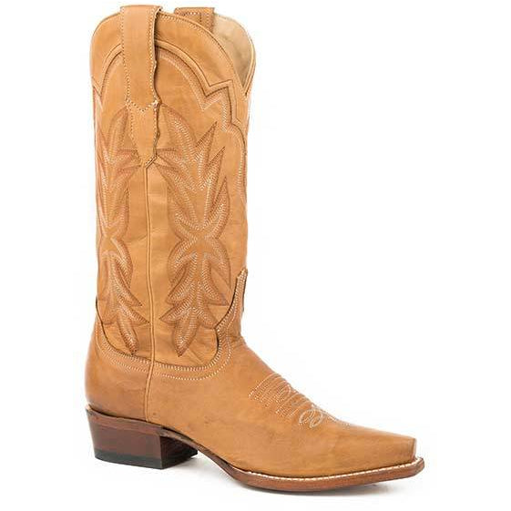 Women's Stetson Casey Leather Boots Handcrafted Tan - yeehawcowboy