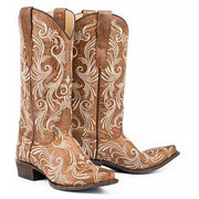 Women's Stetson Willow Boots Snip Toe Handcrafted Tan - yeehawcowboy