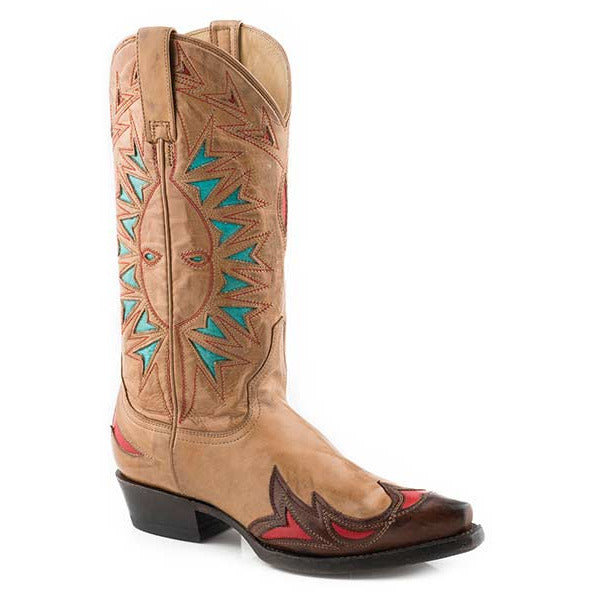 Women's Stetson Penny Boots Handcrafted Gold - yeehawcowboy