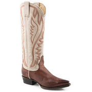 Women's Stetson Liv Leather Boots Handcrafted Cognac - yeehawcowboy