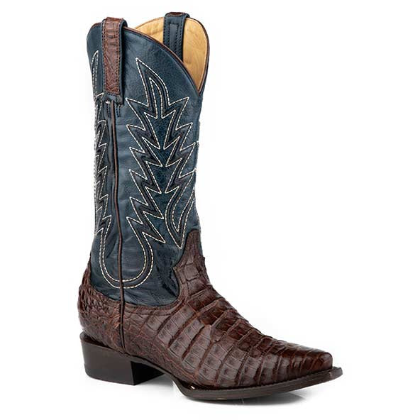 Women's Stetson Adi Caiman Boots Handcrafted Brown - yeehawcowboy