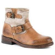 Women's Stetson Mia Boots Round Toe Handmade Brown - yeehawcowboy