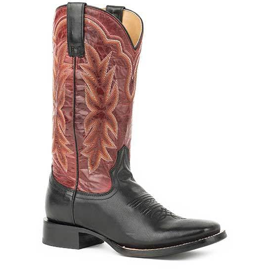 Women's Stetson Jessica Leather Boots Handcrafted Black - yeehawcowboy