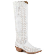 Women's Stetson Sarah Leather Boots Handcrafted Cream - yeehawcowboy