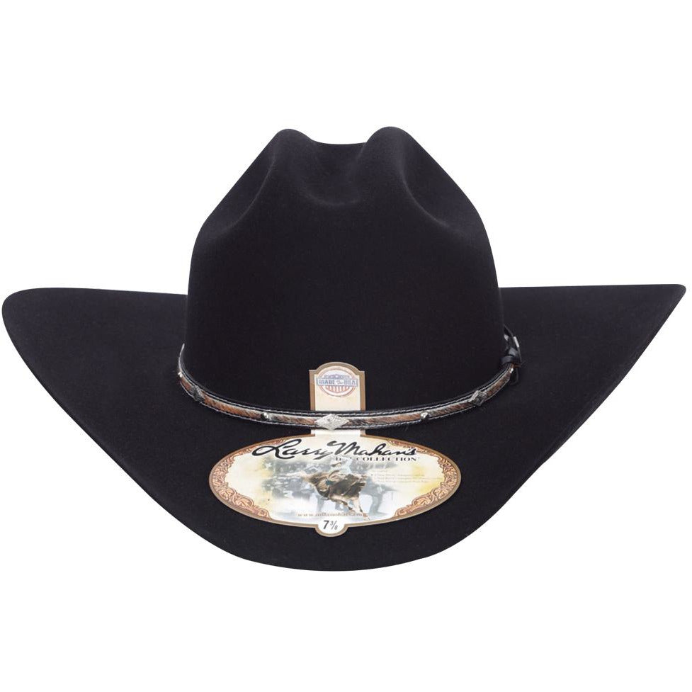5x Larry Mahan Brindle Fur Felt Cowboy Hat Black - yeehawcowboy