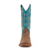 Men's Ferrini Hunter Leather Boots Handcrafted Chocolate - yeehawcowboy