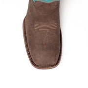 Men's Ferrini Hunter Leather Boots Handcrafted Chocolate - yeehawcowboy