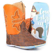 Baby Tin Haul Lil Horsepower Boots With Cowbaby Rider Sole Handcrafted Brown - yeehawcowboy