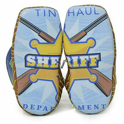 Baby Tin Haul Neon Maze Boots with Sheriff Sole Handcrafted Tan - yeehawcowboy