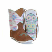 Baby Tin Haul Mini Colt Boots with New Tribe Sole Handcrafted Brown - yeehawcowboy