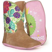 Baby Tin Haul Sparkles Boots with Princess Sole Handcrafted Brown - yeehawcowboy