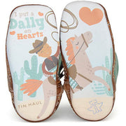 Baby Tin Haul I Am In Stitches Boots with Dally On Hearts Sole Handcrafted Brown - yeehawcowboy