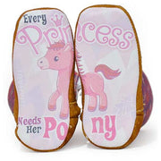 Baby Tin Haul Mini Princess Boots with Pony Sole Handcrafted Brown - yeehawcowboy