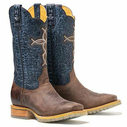 Men's Tin Haul Ichtusacross Boots with Strength Lug Sole Handcrafted Brown - yeehawcowboy
