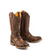 Men's Tin Haul Dead Or Alive Boots with Wanted Sole Handcrafted Cognac - yeehawcowboy