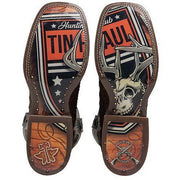 Men's Tin Haul Son Of A Buck Boots with TH Hunter Sole Handcrafted Brown - yeehawcowboy