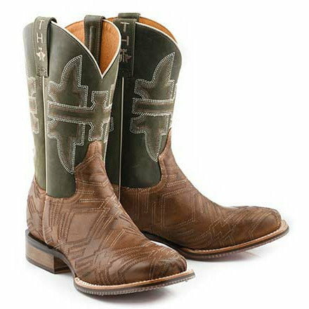 Men's Tin Haul I'm In Stitches Boots with Cowboy Heritage Sole Handcrafted Tan - yeehawcowboy
