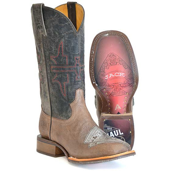 Men's Tin Haul Blackjack Boots with Winning Sole Handcrafted Brown - yeehawcowboy