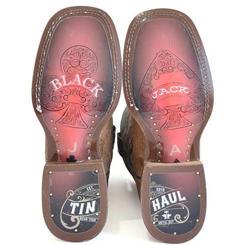 Men's Tin Haul Blackjack Boots with Winning Sole Handcrafted Brown - yeehawcowboy