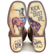 Men's Tin Haul Asphalt Cracks Boots Kick Up The Dust Sole Handcrafted Tan - yeehawcowboy
