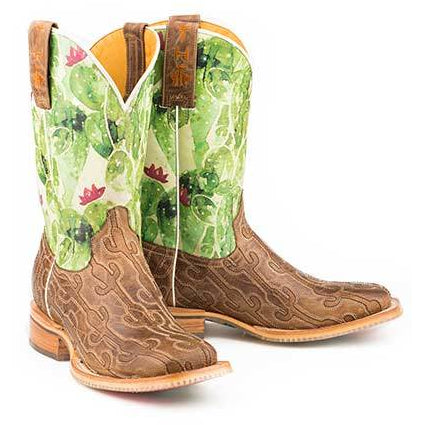 Women’s Tin Haul Cacstitch Boots Handcrafted Tan - yeehawcowboy