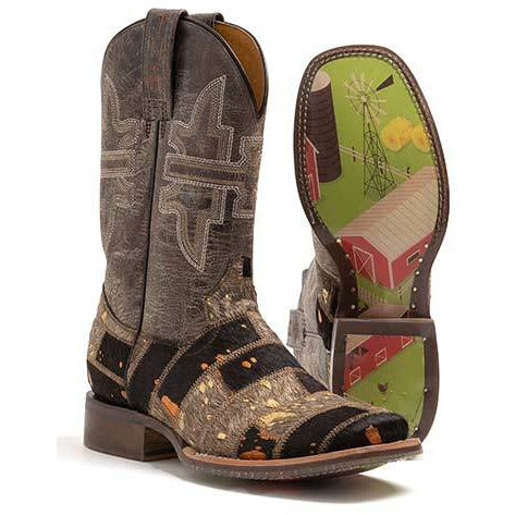 Women's Tin Haul Furrlicious Boots with Farm & Ranch Sole Handcrafted Brown - yeehawcowboy