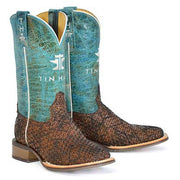 Women's Tin Haul Weavealicious Boots with Pretty Sole Handcrafted Brown - yeehawcowboy
