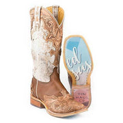 Women's Tin Haul Made In Heaven Boots Handcrafted Tan - yeehawcowboy