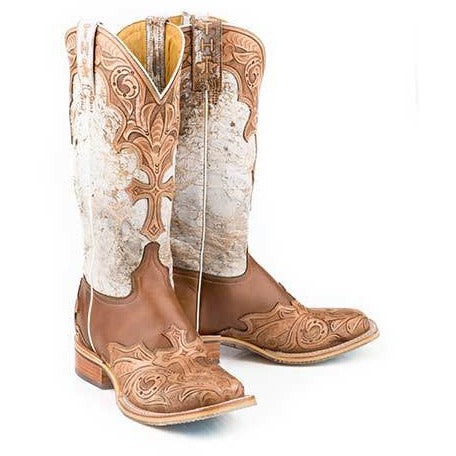 Women's Tin Haul Made In Heaven Boots Handcrafted Tan - yeehawcowboy