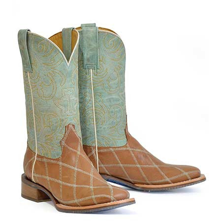 Women's Tin Haul Rhapsody Boots with Leaping Horse Sole Handcrafted Brown - yeehawcowboy